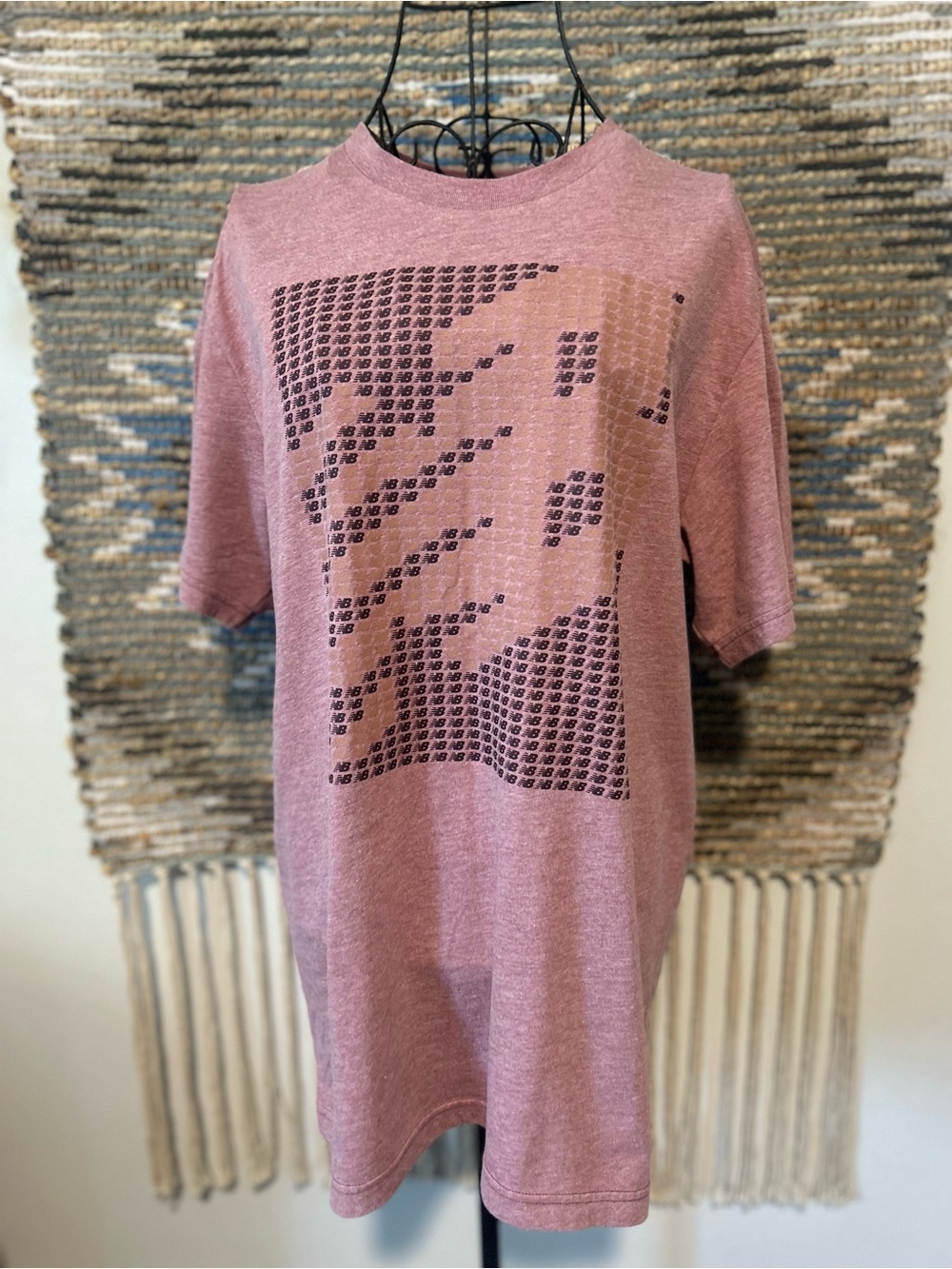 New Balance Heather Mauve Graphic Short-Sleeve Shirt